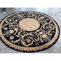 Китайский ковер 0017 Синий круг